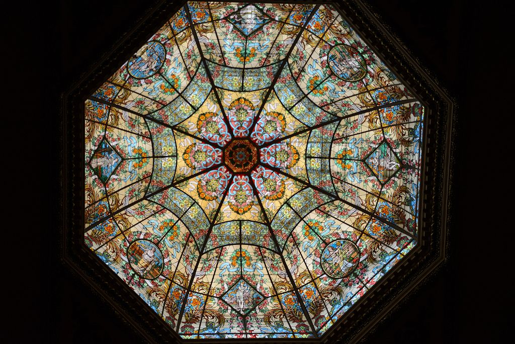 13 Stained Glass Ceiling High Above The Main Foyer Teatro Colon Buenos Aires